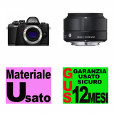 Usato OLYMPUS OM-D E-M10 MARK II Black + SIGMA OB. 30 MM f 2,8 DN  4/3 + Gar. 12 mesi Usato sicuro