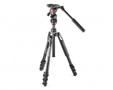 Manfrotto MVKBFRL-LIVE Kit Befree Live Treppiede da Viaggio, Chiusura a Leva con Testa Fluida MVH400AH