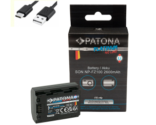 Batteria Sony NP-FZ100 DI Patona Platinum 2600mAh USB-C