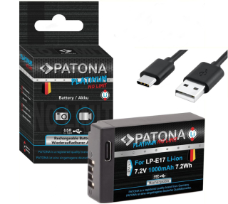 Patona Platinum LP-E17 per Canon whith usb-c