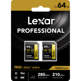 LEXAR 64GB Bipack LEXAR PRO 1800X SDXC UHS-II