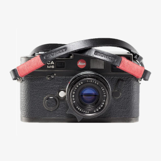 Bronkey Tokyo #101 - Black & Red leather camera strap