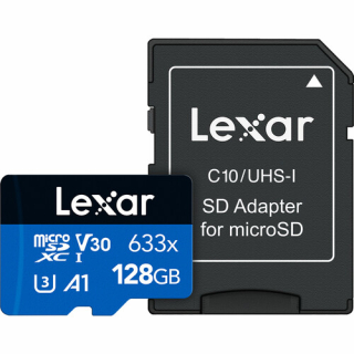 Lexar 128 gb Micro SDXC 633X With adapter - Noleggio
