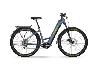 Haibike Trekking 7.5 - Low - i720Wh 12V Deore XT - 38 Small - blue slate/yellow - 100mm, 27.5