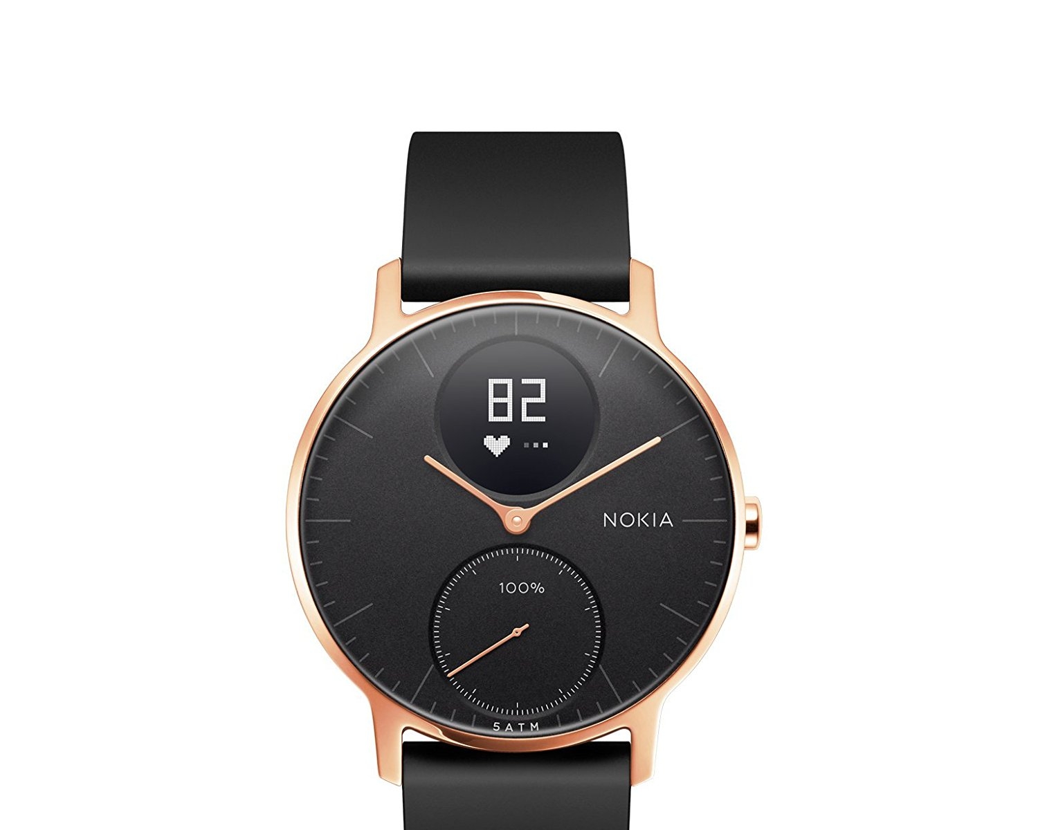 NOKIA - STEEL HR 36MM R.G.-SIL NERO