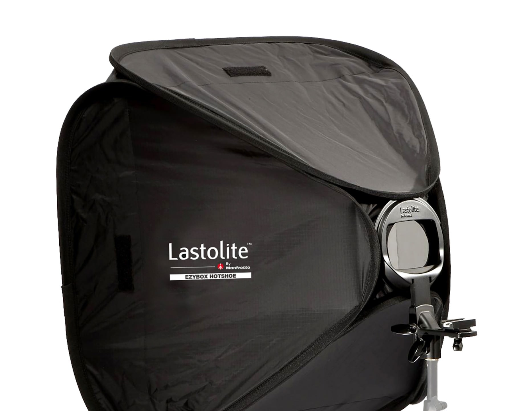 Lastolite Softbox 60 x 60 cm con staffa / attacco per flash a Slitta