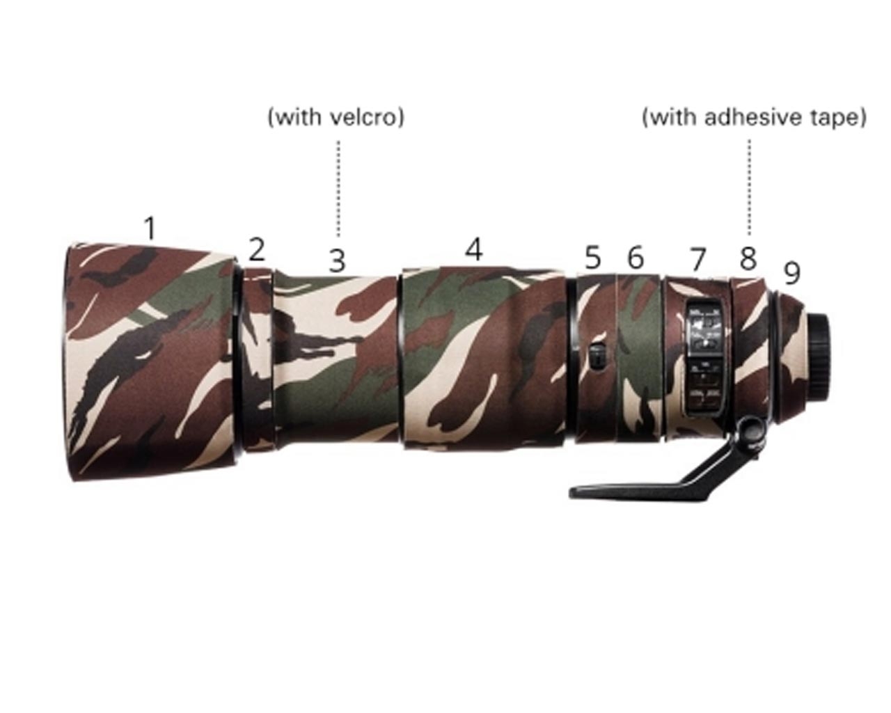 Easycover - Lens Oaks for Nikon 200-500mm f/5.6 VR Green camouflage