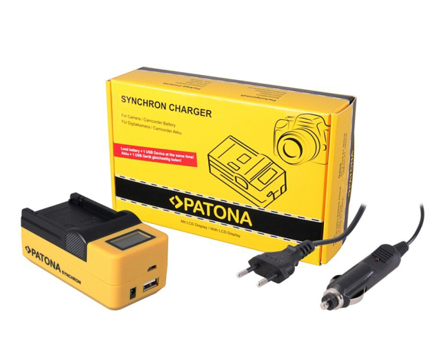 Patona Patona Synchron USB Charger Olympus BLS-1 BLS-5 BLS-50 PSBLS1 Whit LCD
