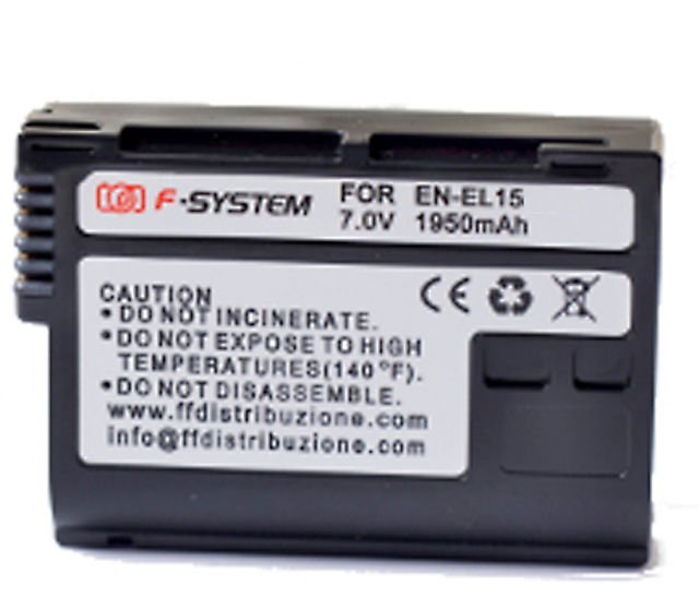 F-system F-System batteria Compatibile Nikon EN-EL15C MhA 2250