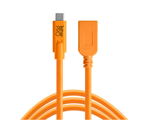 Tether tools Tether Tools TetherPro cavo da USB-C a adattatore USB femmina 4.6m arancio