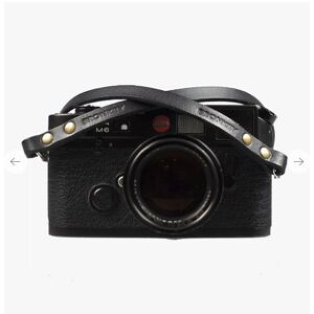 Bronkey Bronkey Berlin #101 - Black Leather camera strap 95cm