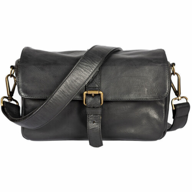 Bronkey Bronkey Paris black leather small size crossbody camera bag