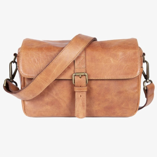 Bronkey Bronkey Paris brown leather small size crossbody camera bag