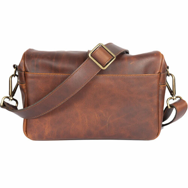 Bronkey Bronkey Paris cognac leather small size crossbody camera bag