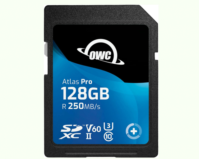 Owc OWC 128GB Atlas Pro SDXC UHS-II V60 Media Card - R250 MB/s W130MB/s