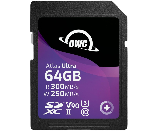 Owc OWC 64GB Atlas Ultra SDHC UHS-II V90 Media Card - R 300MB/s - W 250MB/s