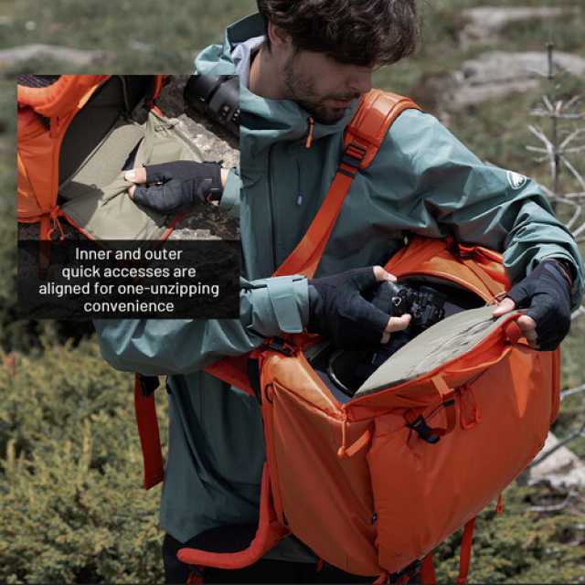 Pgytech Pgytech OnePro Flex Backpack 40L(Sunset Orange) +Camera Insert M