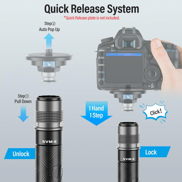 Sirui Sirui SVM-E Carbon Monopod Twist Lock, Tubo d'estensione