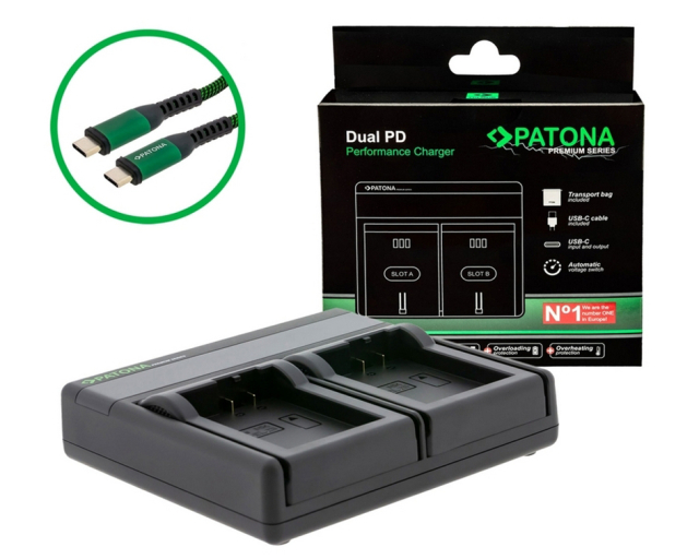 Patona Patona Premium EN-EL25 Dual PD Performance Charger incl. USB-C input/output