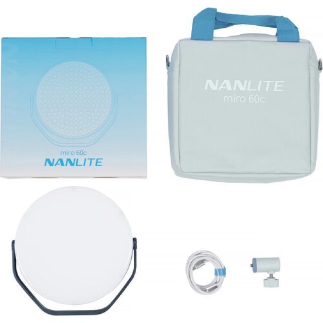 Nanlite Nanlite - Miro 60C Led Full-Color Round Panel Light Midnight Blue