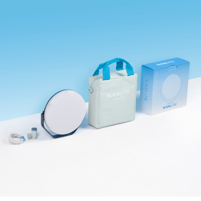 Nanlite Nanlite - Miro 60C Led Full-Color Round Panel Light Midnight Blue