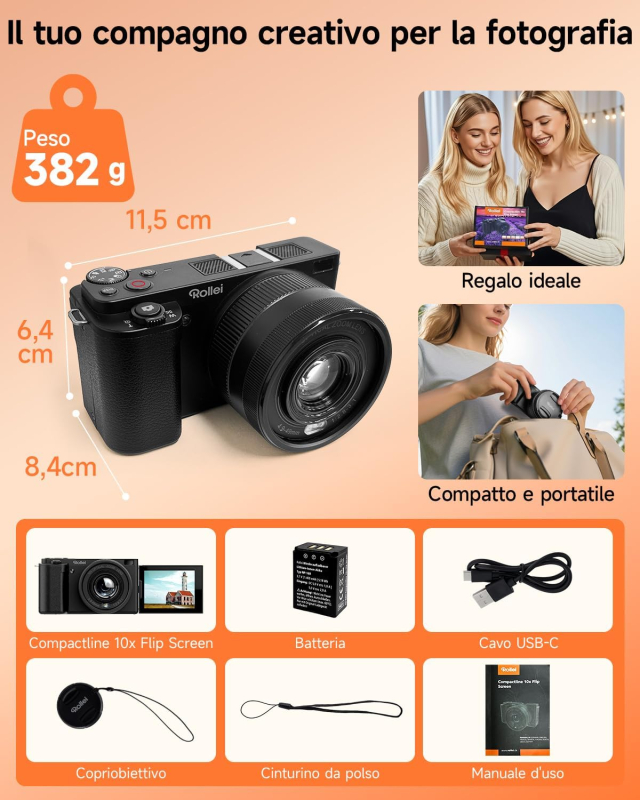 Rollei Rollei - Compactline 10x Flip Screen