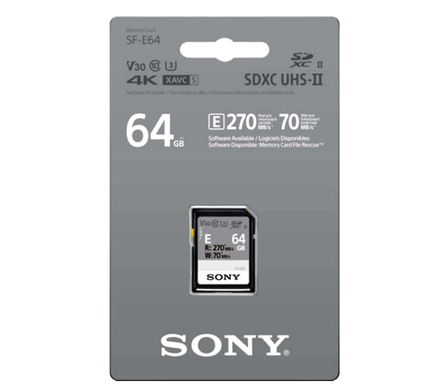 Sony Sony SD 64 GB TOUGH E UHS-II U3 270mbs/45mbs