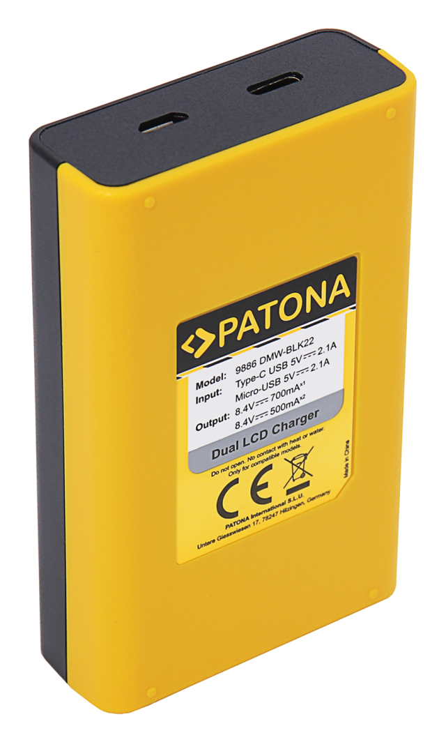 Patona Patona Caricabatteria Usb Dual per Panasonic DMW BLK22