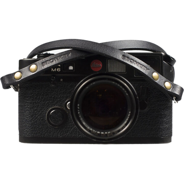 Bronkey Bronkey Berlin #101 - Black Leather camera strap