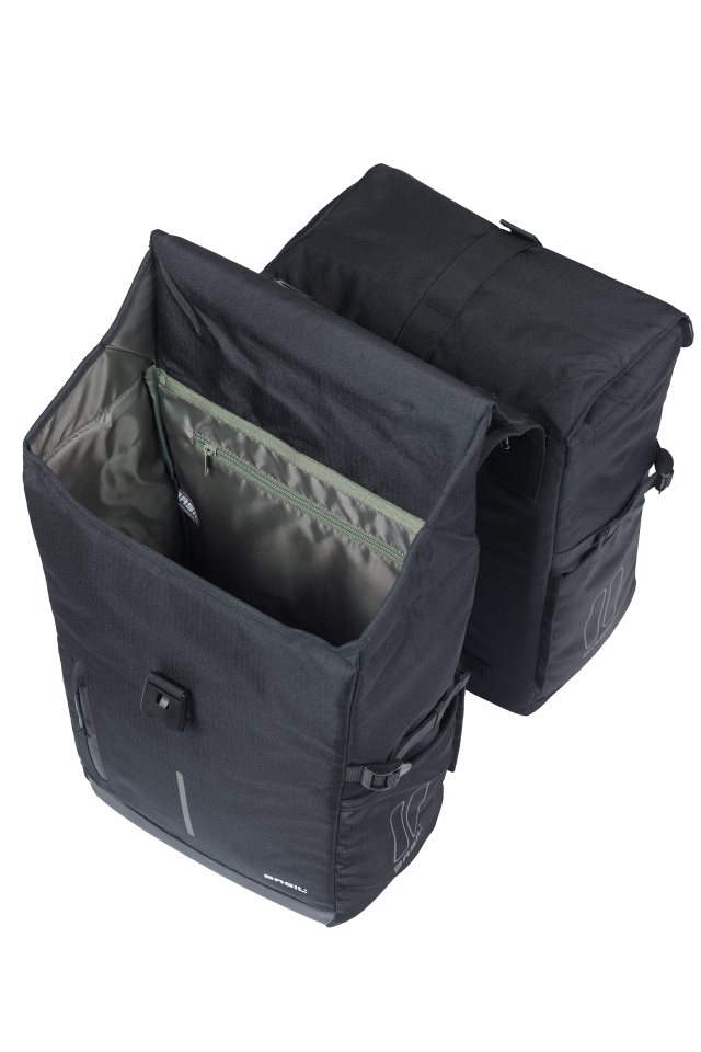 Basil Basil double panniers Move nero, 30l
