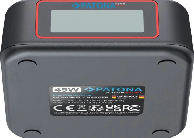 Patona PATONA Platinum USB-C PD QC 4-Port Fast Charger for Sony NP-FZ100