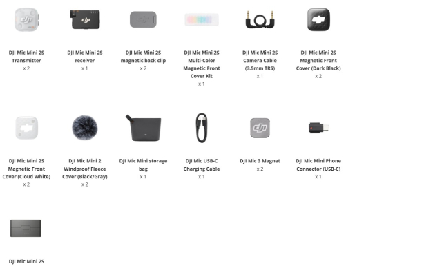 Dji Dji Mic Mini 2S (2 TX + 1 RX + Charging Case)