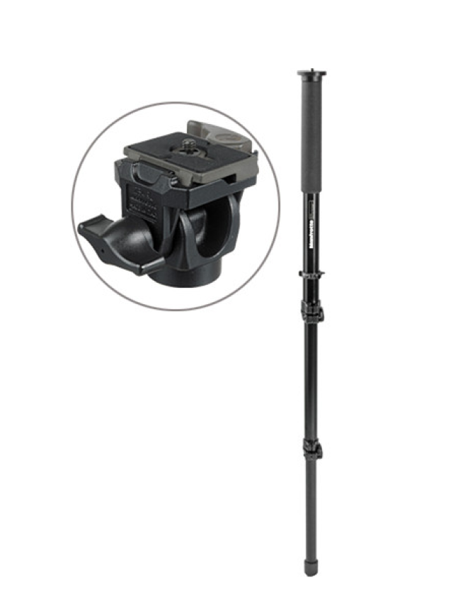  Monopiede manfrotto 681B nero con testa 234RC- VINTAGE