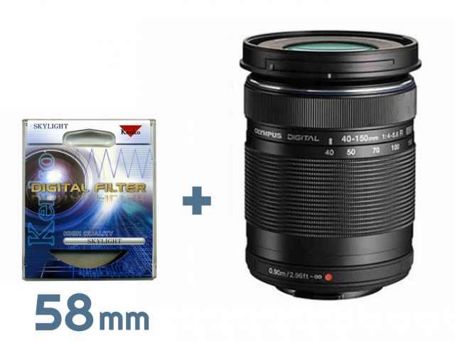 Om system olympus OLYMPUS OB. ED 40-150 F/4-5,6 R NOIR d un kit