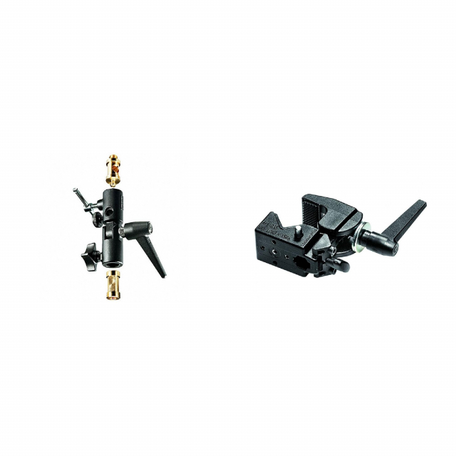  Manfrotto 026 SNODO PORTALAMPADE LITE TITE 026 + Manfrotto 035FTC 035 Super Clamp
senza scatola