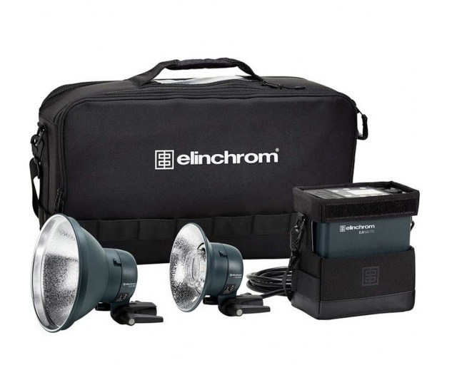 Elinchrome Elinchrom ELB 500 TTL Dual-To-Go-Set (1 generatore, 2 torce, 1 batteria, Borsa)