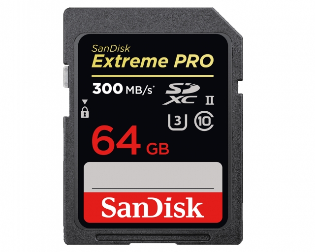 Sandisk Sandisk SDXC Ext. Pro  64GB (U3, UHS II, C10 - 300MB/s lettura) -noleggio