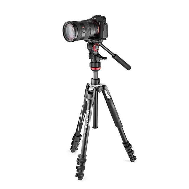 Manfrotto Manfrotto MVKBFRL-LIVE Kit Befree Live Leva con Testa Fluida MVH400AH in Alluminio