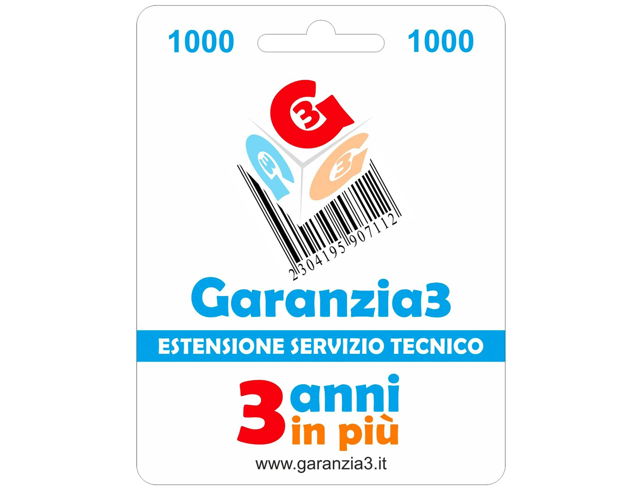 Garanzia3 Garanzia3 - 3 anni di più (fino 1000€)