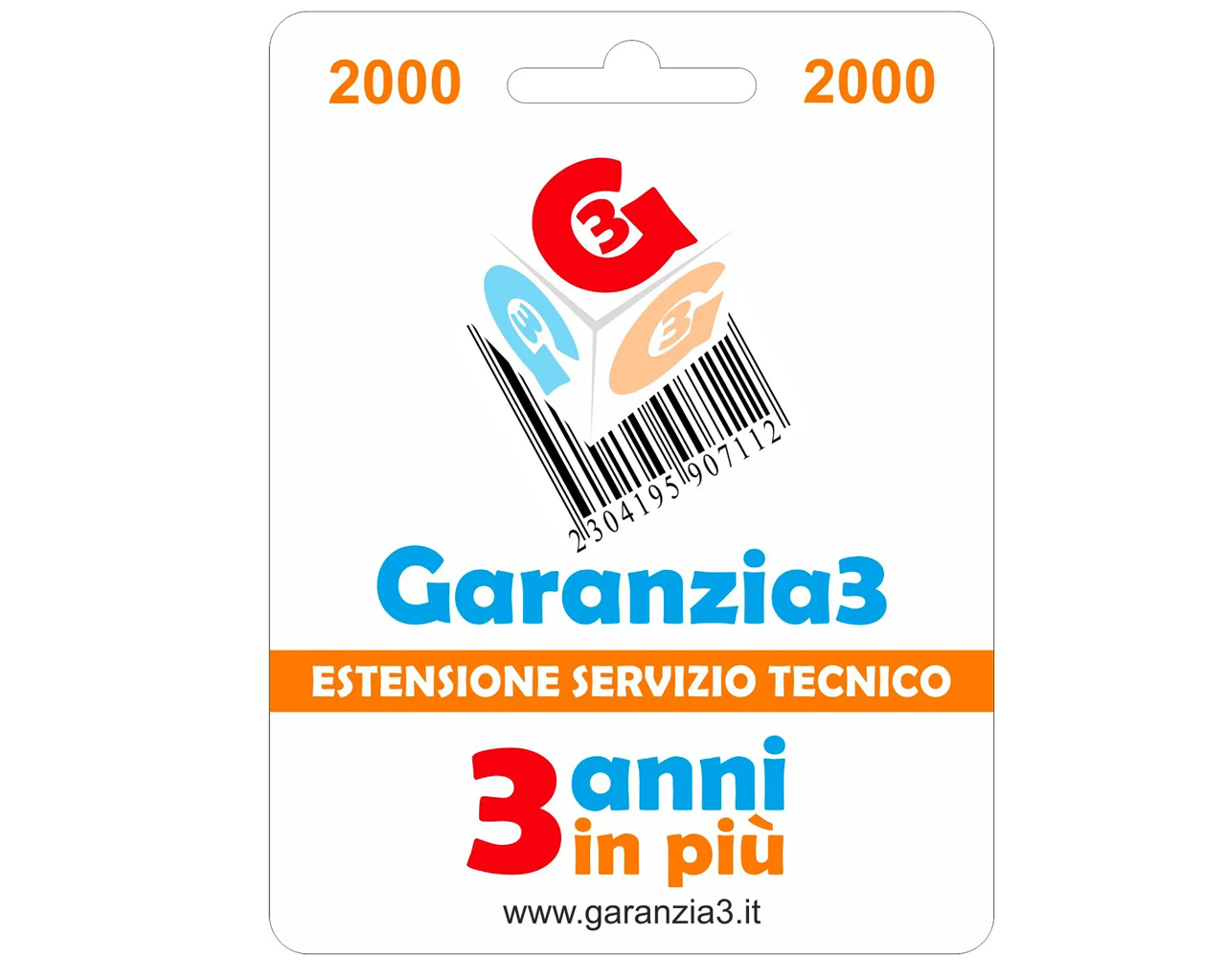 Garanzia3 Garanzia3 - 3 anni di più (fino 2000€)