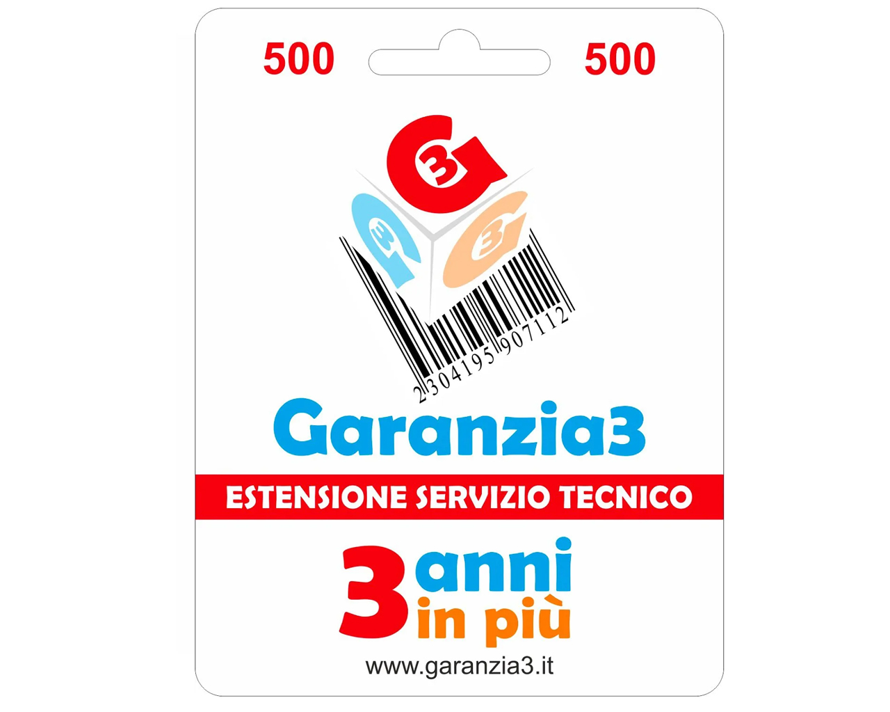Garanzia3 Garanzia3 - 3 anni di più (fino 500€)