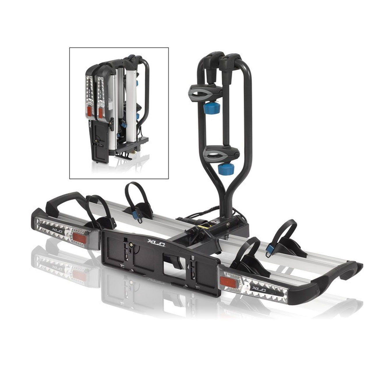 XLC XLC Portabici Azura Easy LED VC-C04 gancio pieghevole, per 2 ebike VC-C04