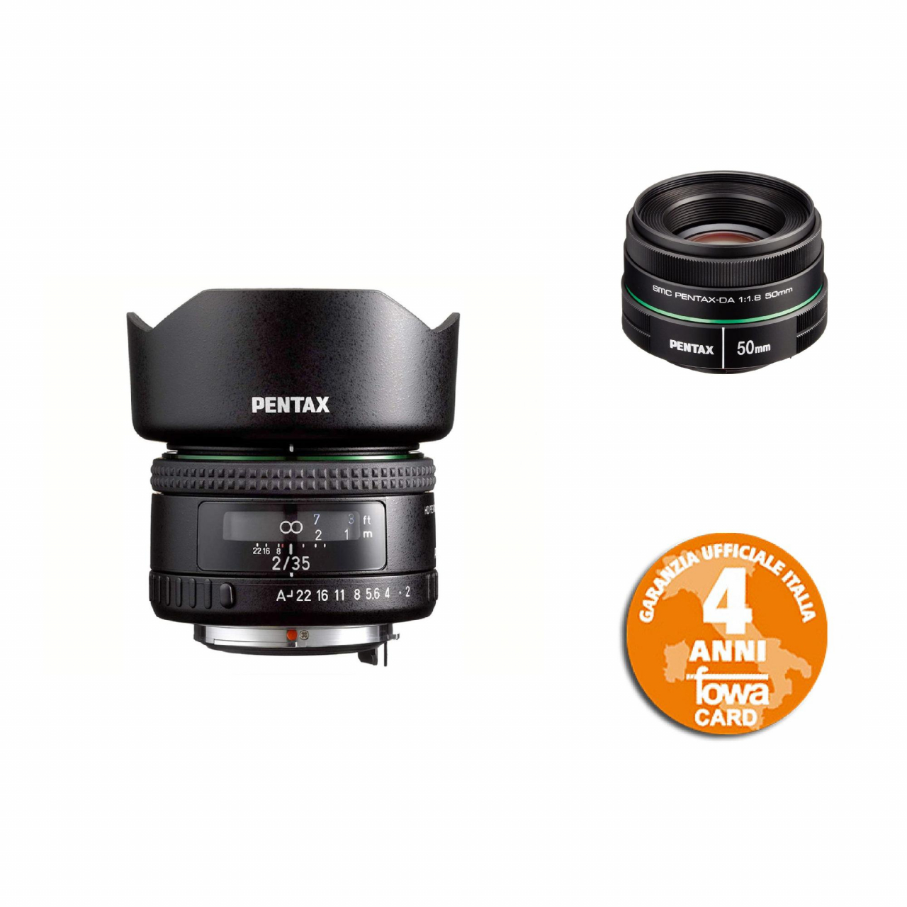  Pentax HD FA 35mm F/2 + Pentax SMC DA OB. 50 MM 1,8 