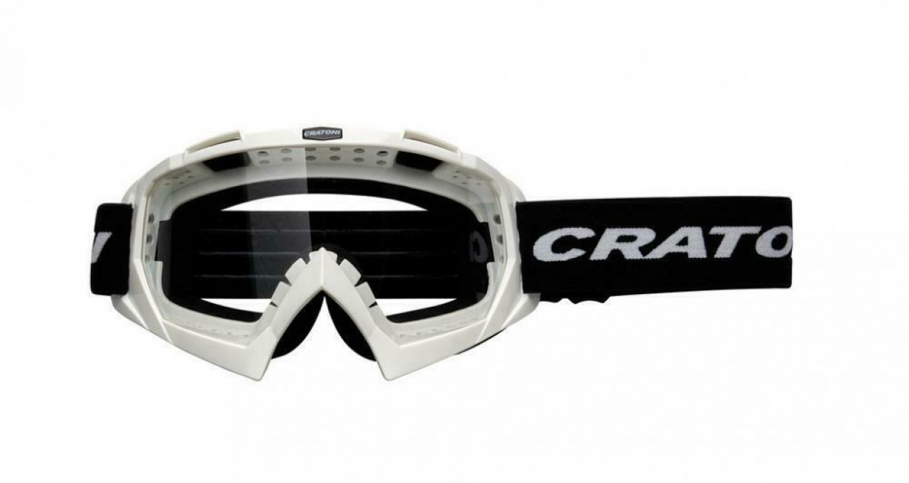 Cratoni Occhiali MTB Cratoni C-Rage bianco brillante, lenti trasparenti