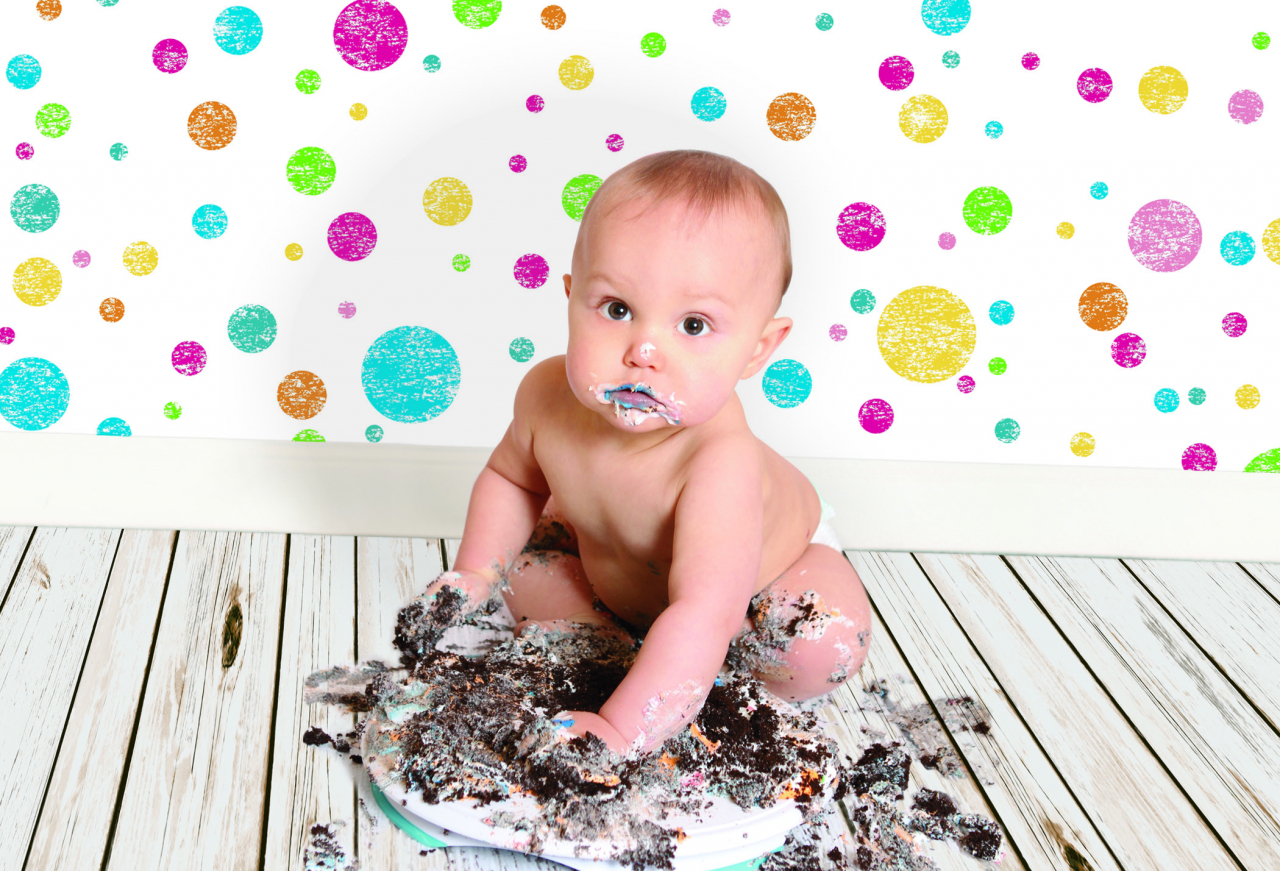 Fondali Fond en Papier 1,21x3,6m - Pois Multicolores