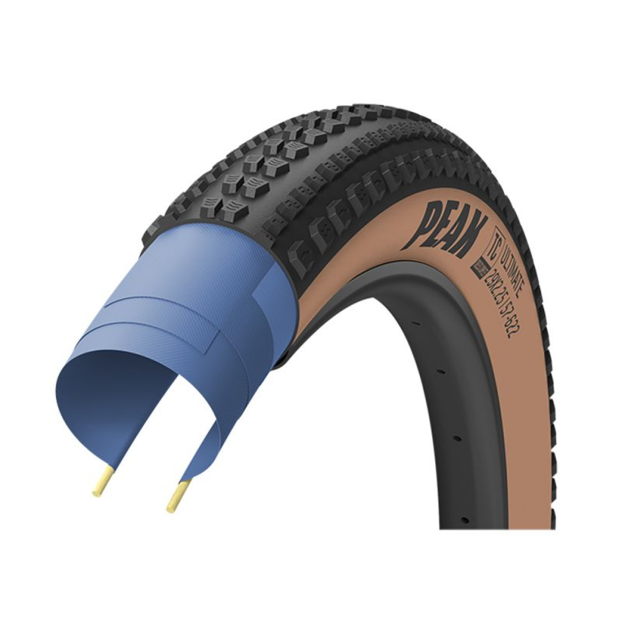 Good year Goodyear Copertura 29x2.4 Peak Ultimate - Mountain TUBELESS COMPLETE 61-622 120TPIDynamic A/T 780 gr Nero Para