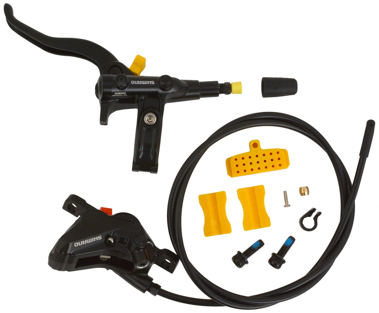 Shimano Front Disc Brake Kit 4 Pistons BL-M4100 + BR-MT420 + Pipe