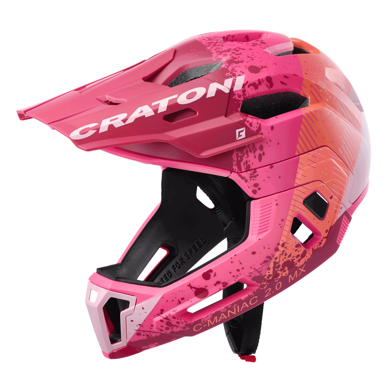 Casco Cratoni C-Maniac 2.0MX (MTB) T.M/L (54-58cm) rosa / arancione opaco  su Fotocolombo.it