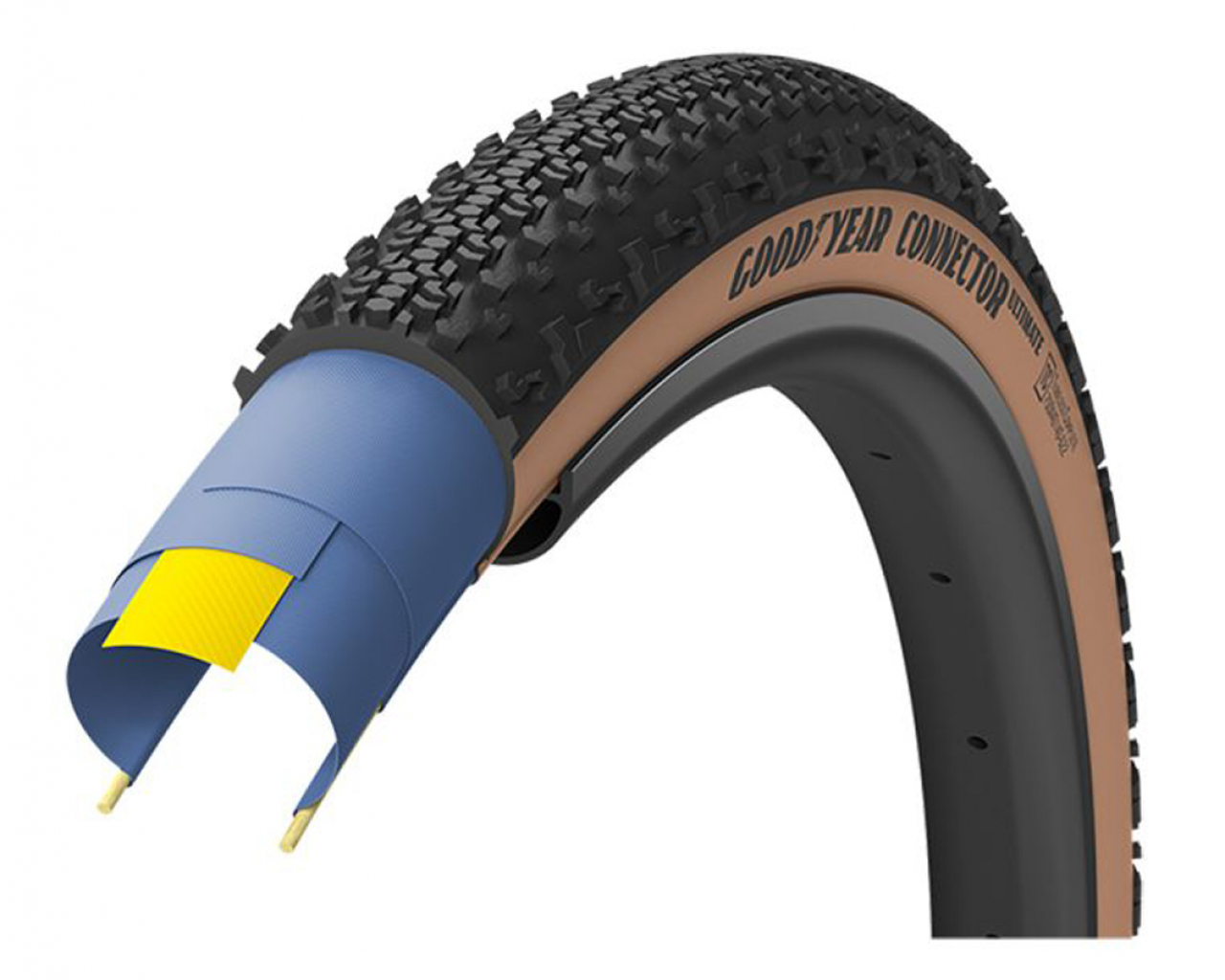 Good year Goodyear Copertura 700 X 35 - Pieghevole - CONNECTOR ULTIMATE Nero/Para (35-622) 460g TPI 120 Dynamic Silica4 GRAVEL