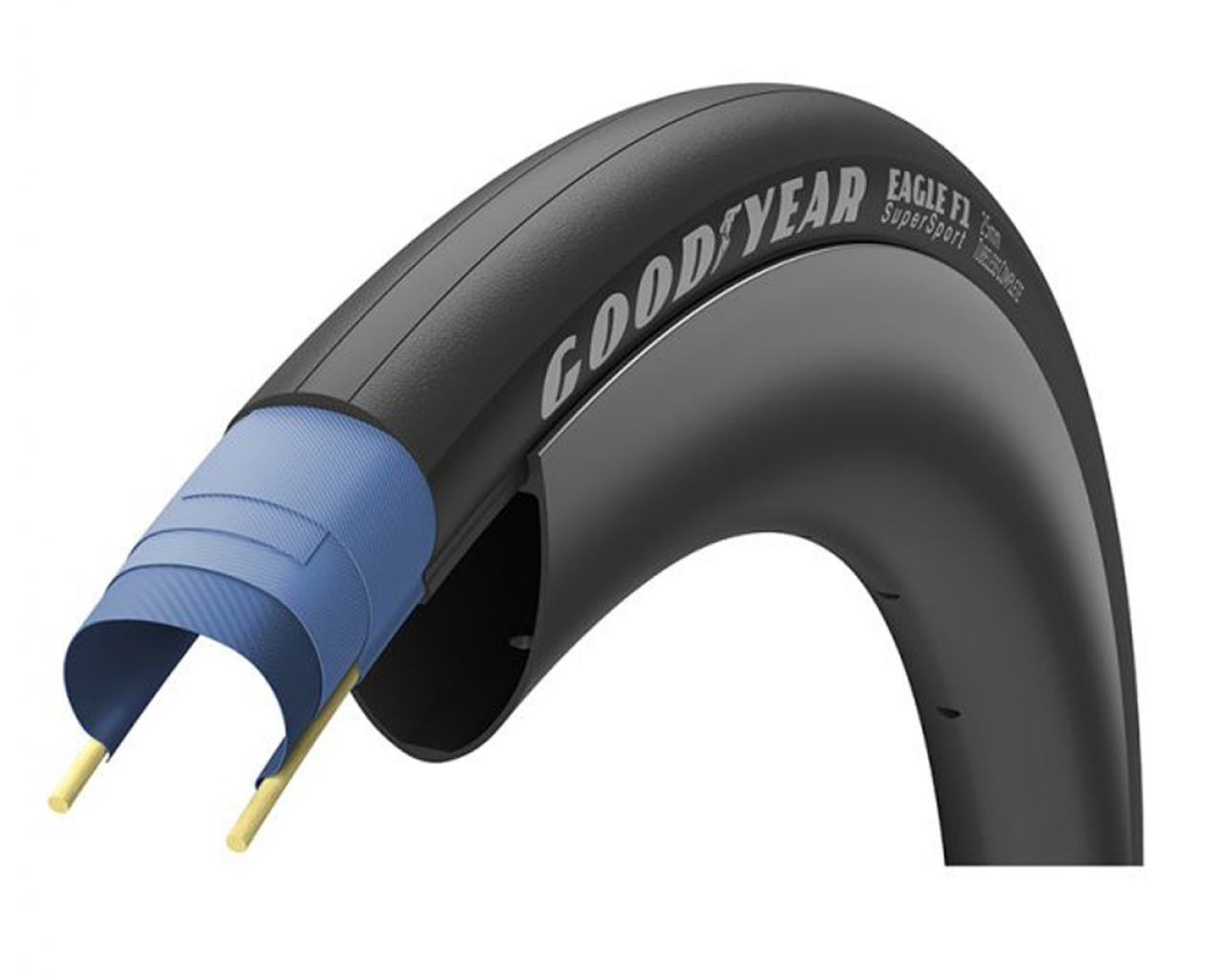 Good year Goodyear Copertura 700x25 EAGLE F1 Supersport Tubeless Complete 25-622 120TPI Dynamic GSR 245 gr Nero Goodyear